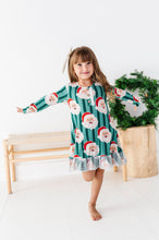 Load image into Gallery viewer, GREEN Santa Stripes | DRESS (with shorts!)