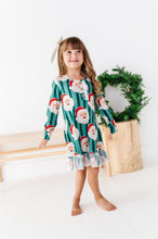Load image into Gallery viewer, GREEN Santa Stripes | DRESS (with shorts!)