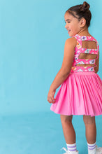 Load image into Gallery viewer, Hot Pink Girly Pop | Strappy Back Tank SET