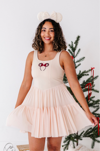 Wreath Ears | (ADULT) Mesh TAN DRESS