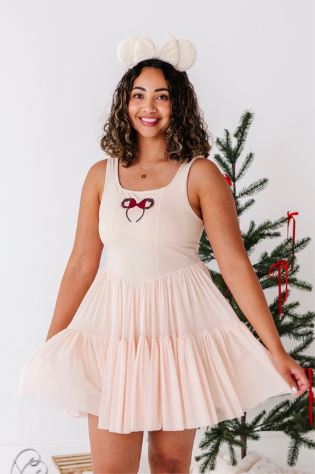 Wreath Ears | (ADULT) Mesh TAN DRESS