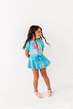 Sunshine | Blue Vintage Front-Tie Tee