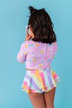 Cherry Crush |  RASHGUARD SKIRTED 2-PIECE