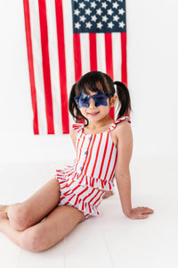 Spangled Stripes | Star Button TWO-PIECE