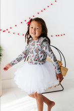 Load image into Gallery viewer, FLORAL TREES | Long Sleeve Ruffle Shoulder Tee (2T, 4T + 5T ONLY left)