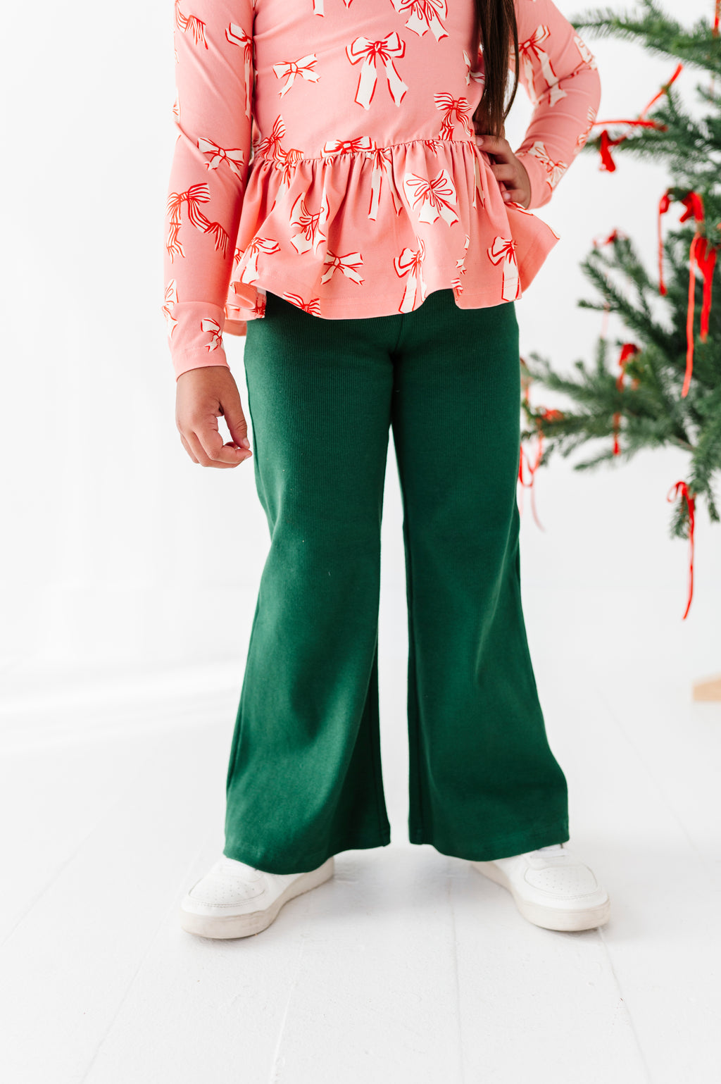 Spruce | Rib Wide Leg Pants