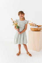 Load image into Gallery viewer, Mint Bay Stripes | TIE-BACK DRESS