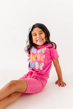 Butterflies | Pink Vintage Front-Tie Tee