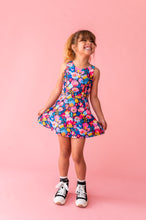Load image into Gallery viewer, Electric Bloom | Open Sides Active Dress (with shorts!)