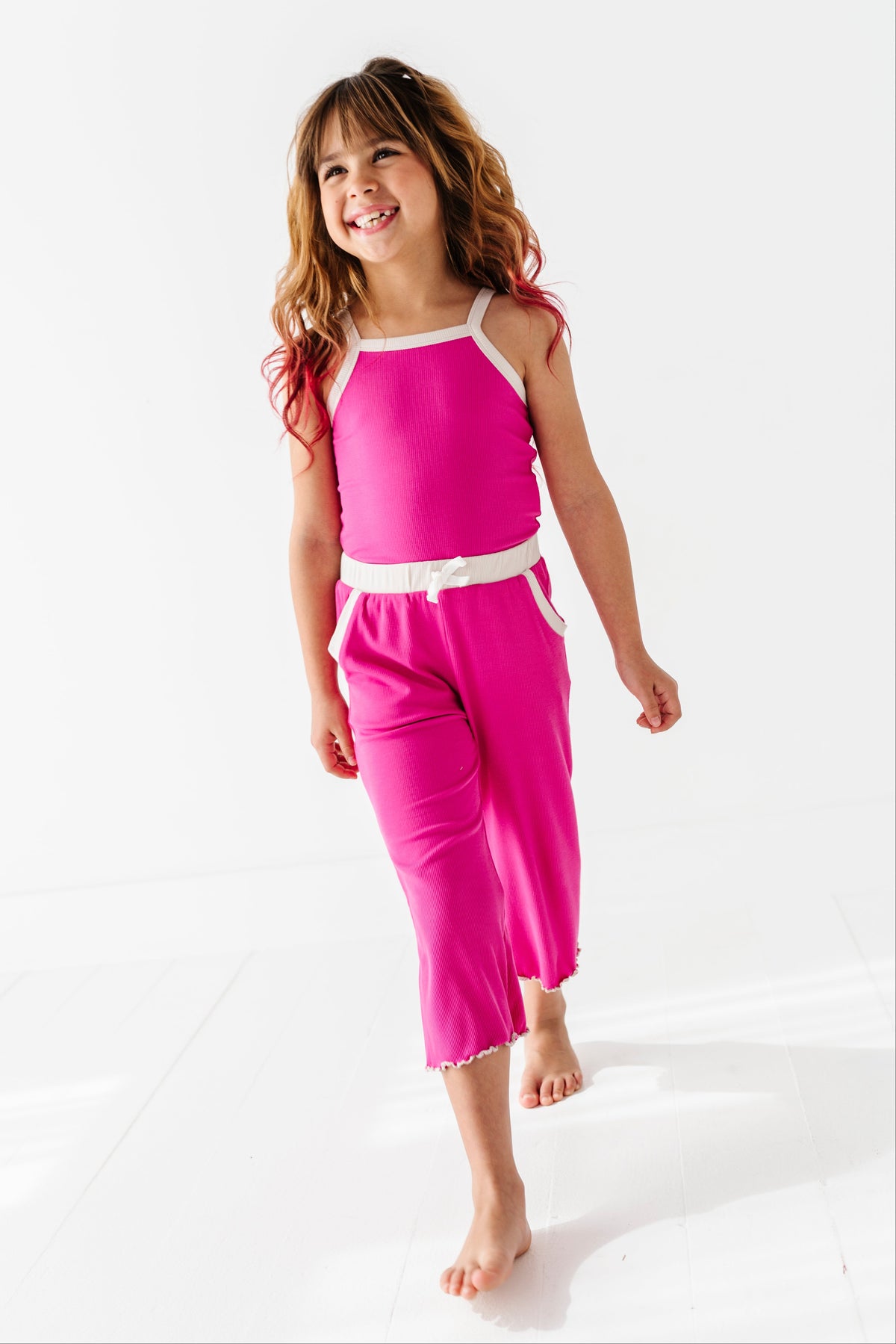 Pink Punch | Tank + Wide Leg RIB Set