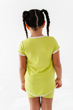 Load image into Gallery viewer, Lime Wedge | Mini Dress + Biker Shorts RIB Set