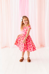 Coral Hearts | Heart Back Dress