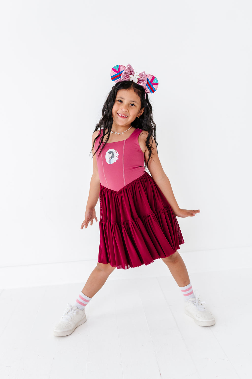 Mulan (KIDS) | Wine Mesh DRESS
