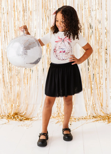 DISCO BALL BOW | Ruffle Tee