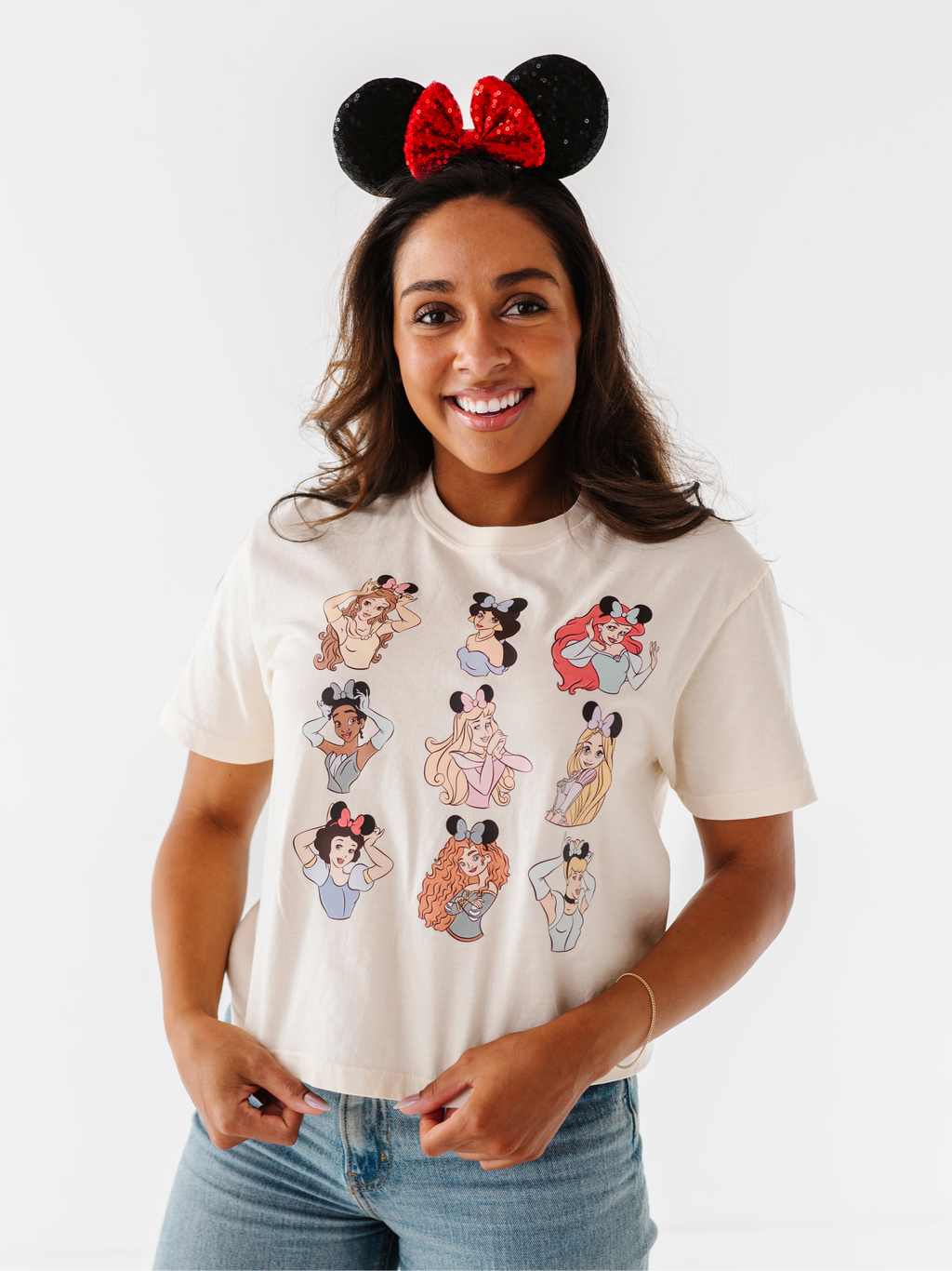 PRINCESSES CROPPED | CREAM ADULT TEE