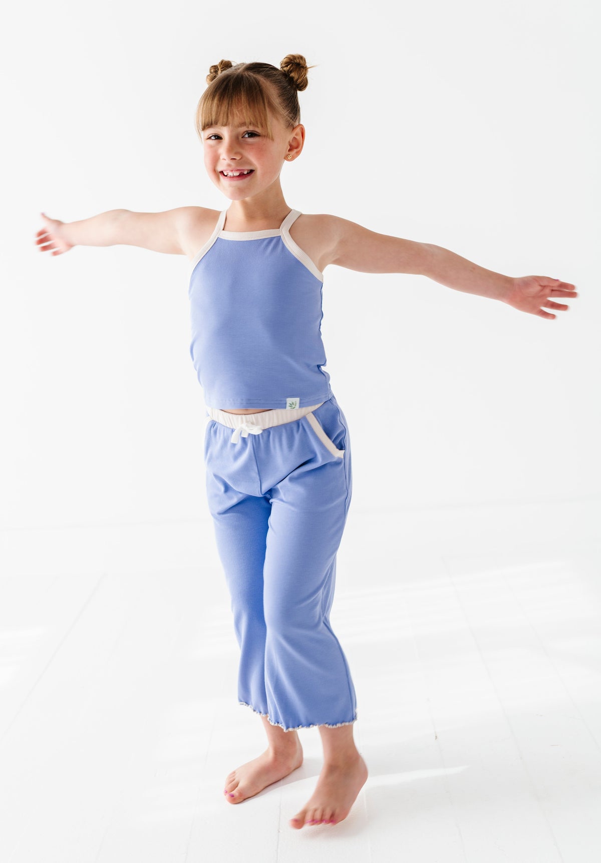 Periwinkle | Tank + Wide Leg RIB Set