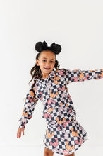 Load image into Gallery viewer, Checkered Minnie Pumpkins | KIDS 1/4th Zip Up