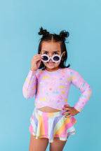 Cherry Crush |  RASHGUARD SKIRTED 2-PIECE