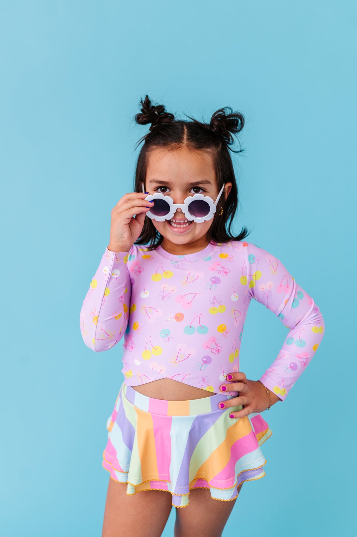 Cherry Crush |  RASHGUARD SKIRTED 2-PIECE
