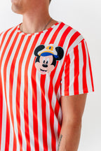 Mickey Pocket (RED STRIPES) | ADULT TEE