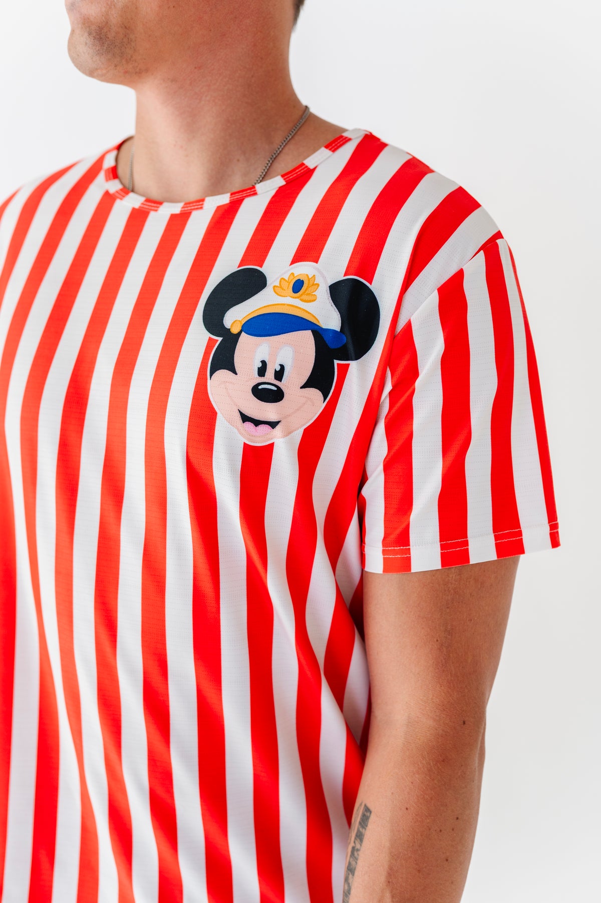 Mickey Pocket (RED STRIPES) | ADULT TEE