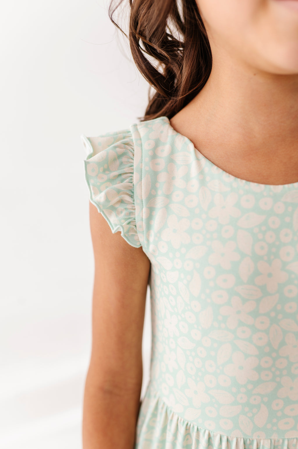 Minty FLORAL | Cropped Pant Romper