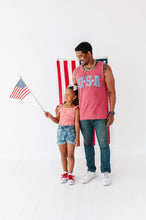 Load image into Gallery viewer, Men’s RED ‘USA’ Check Tank