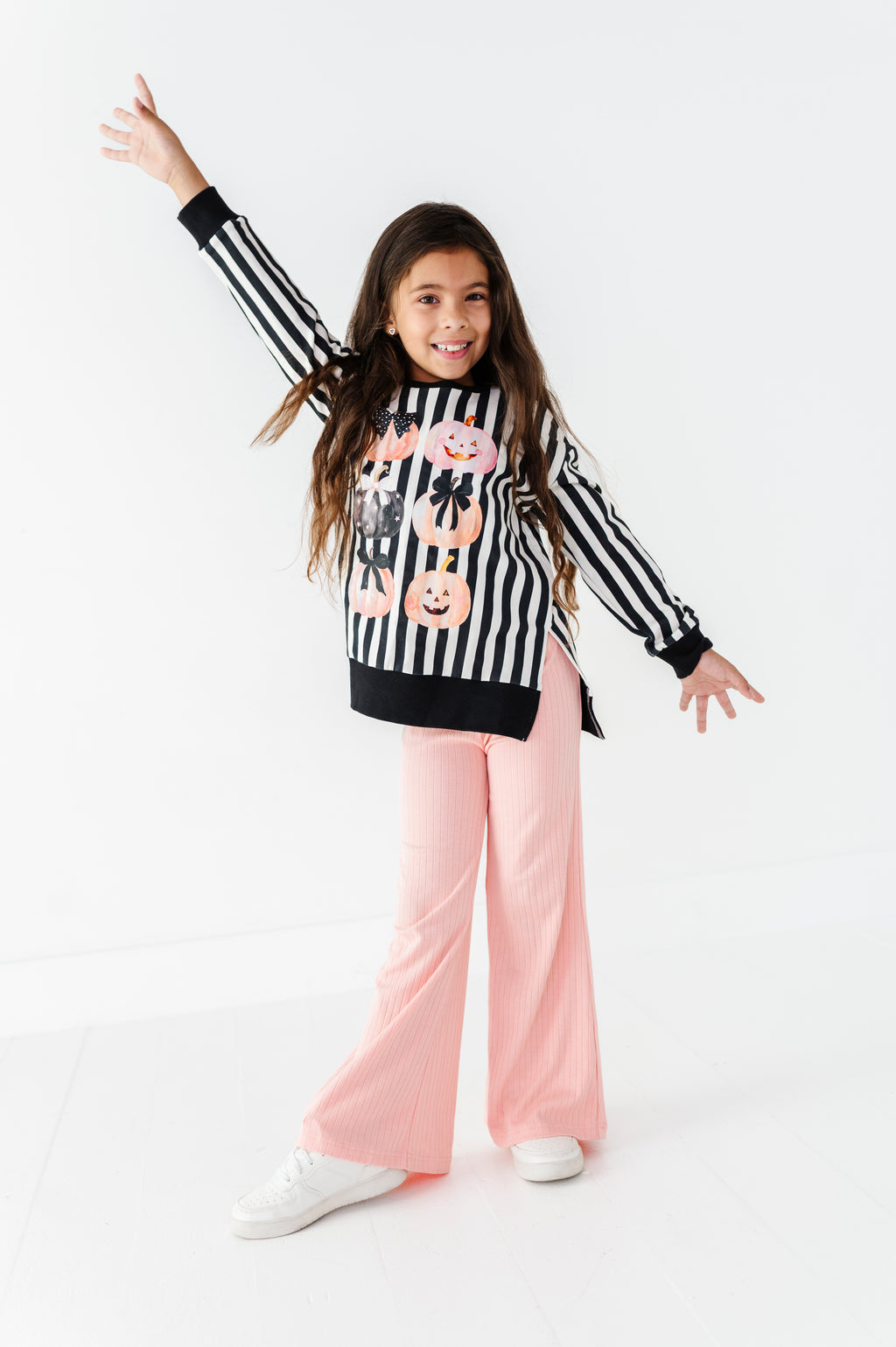 Apricot | RIB Wide Leg Pants