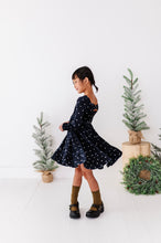Load image into Gallery viewer, Black Dottie | Velvet Bow Back Dress