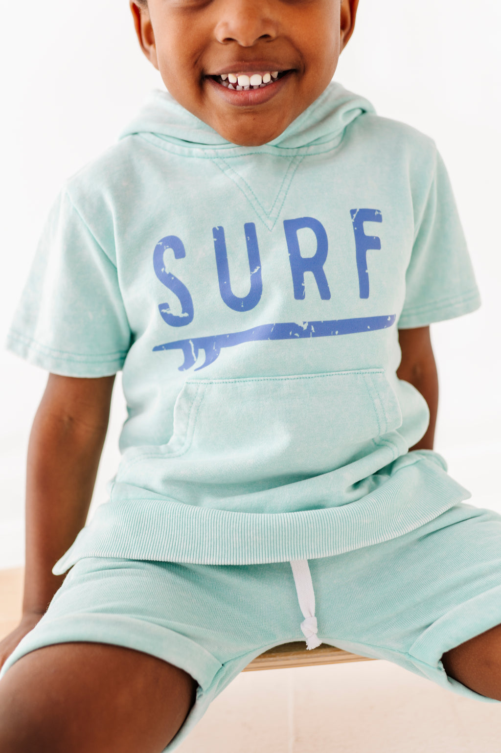 Surf | Mint Hooded Tee (French Terry)