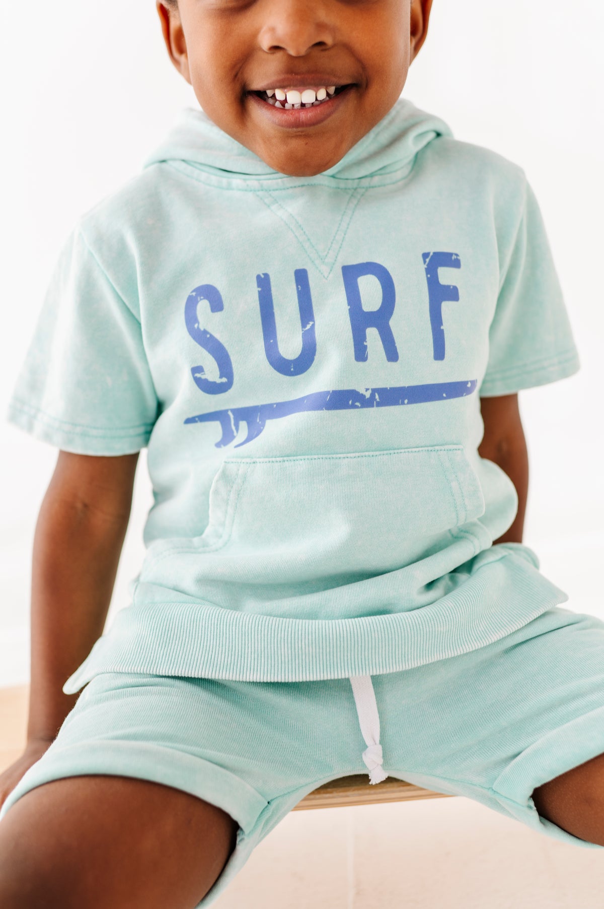 Surf | Mint Hooded Tee (French Terry)
