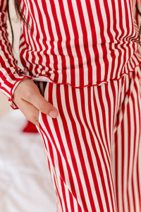Red Stripes | GIRLS WIDE-LEG SET