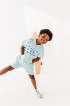 Surf | Mint Hooded Tee (French Terry)
