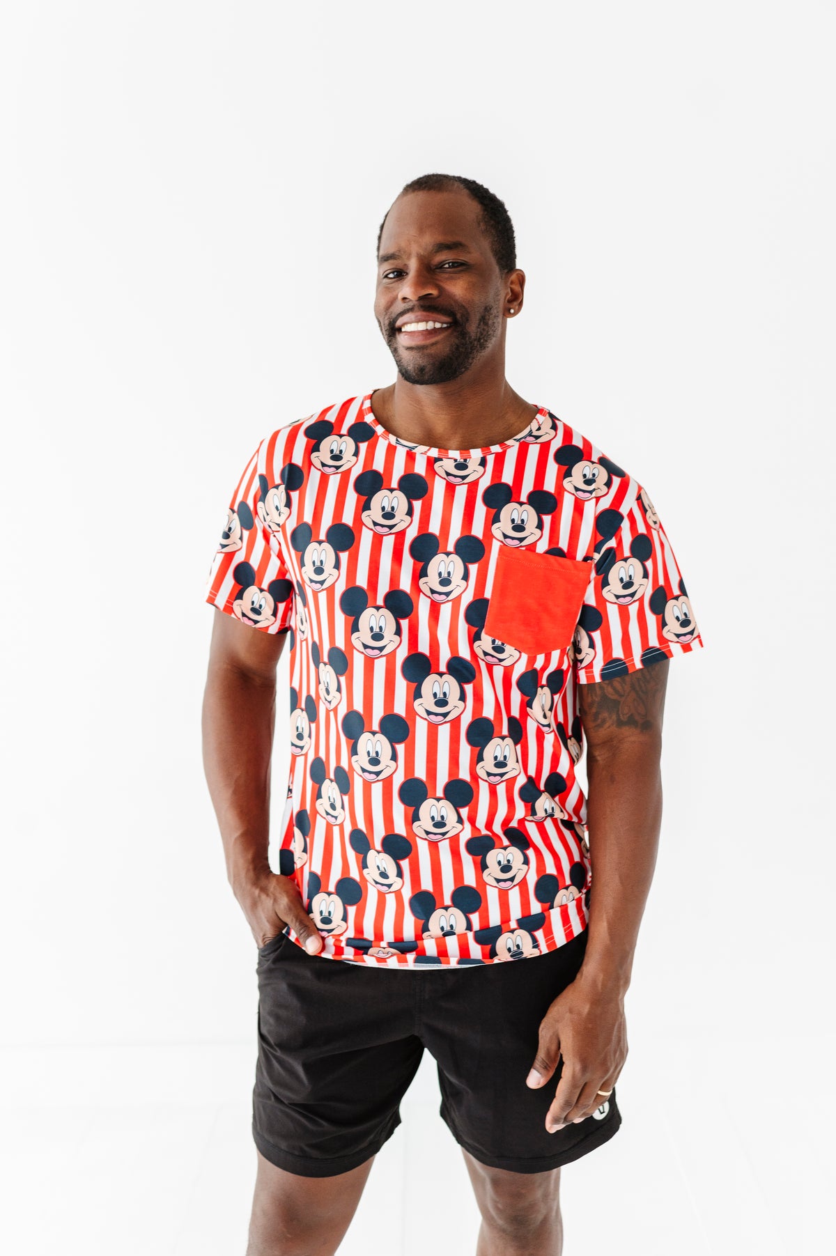 MICKEY Stripe (ADULT) | Athletic TEE