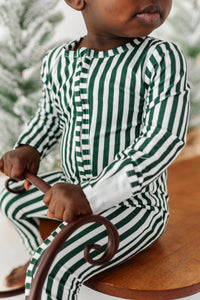 Green Stripes | ZIP ROMPER