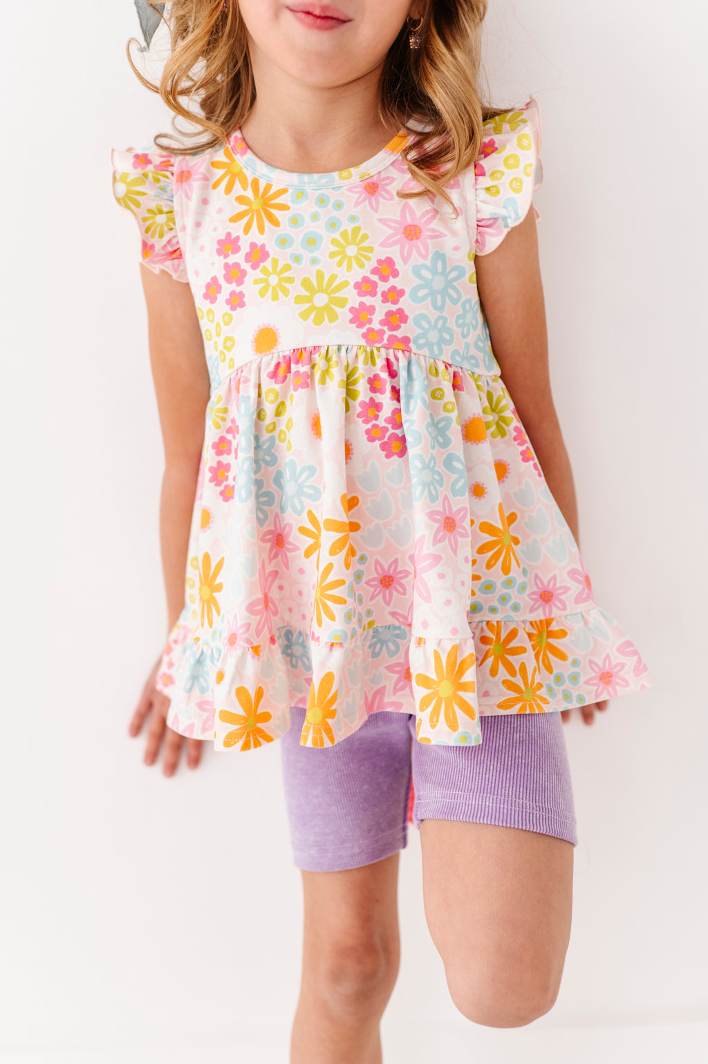 Summer Floral | Double Ruffle Peplum