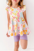 Summer Floral | Double Ruffle Peplum