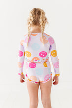 Load image into Gallery viewer, Smilies: 1/4th Zip Rashguard TWO-PIECE