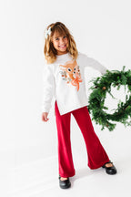 Holly Berry | Rib Wide Leg Pants