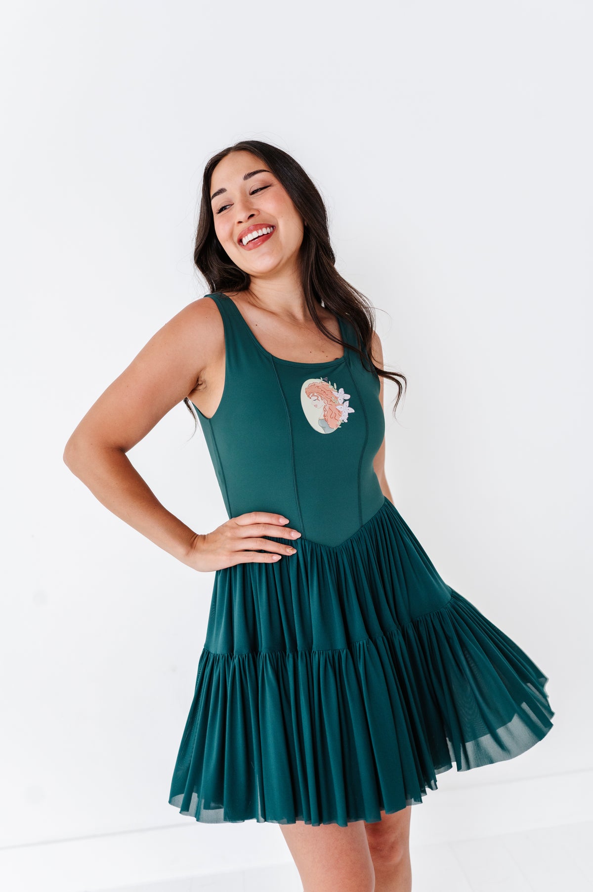 Merida (ADULT) | Teal Mesh DRESS