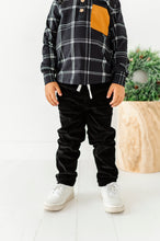 Load image into Gallery viewer, Black Corduroy | Lined Jogger Pants