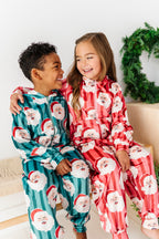 RED Santa Stripes | MINKY One-Piece Zip