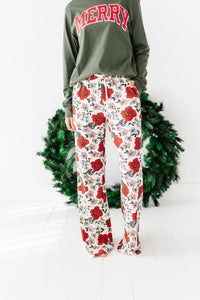 HOLIDAY FLORAL| Womens Rib PJ Pants