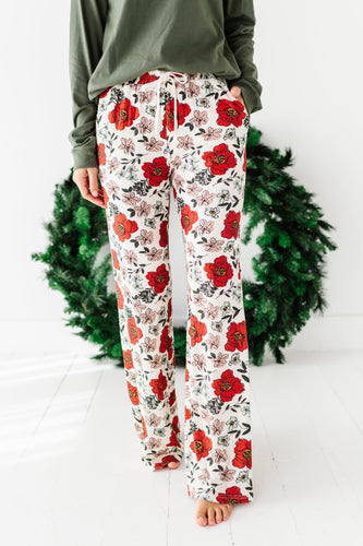 HOLIDAY FLORAL| Womens Rib PJ Pants