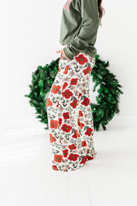 HOLIDAY FLORAL| Womens Rib PJ Pants