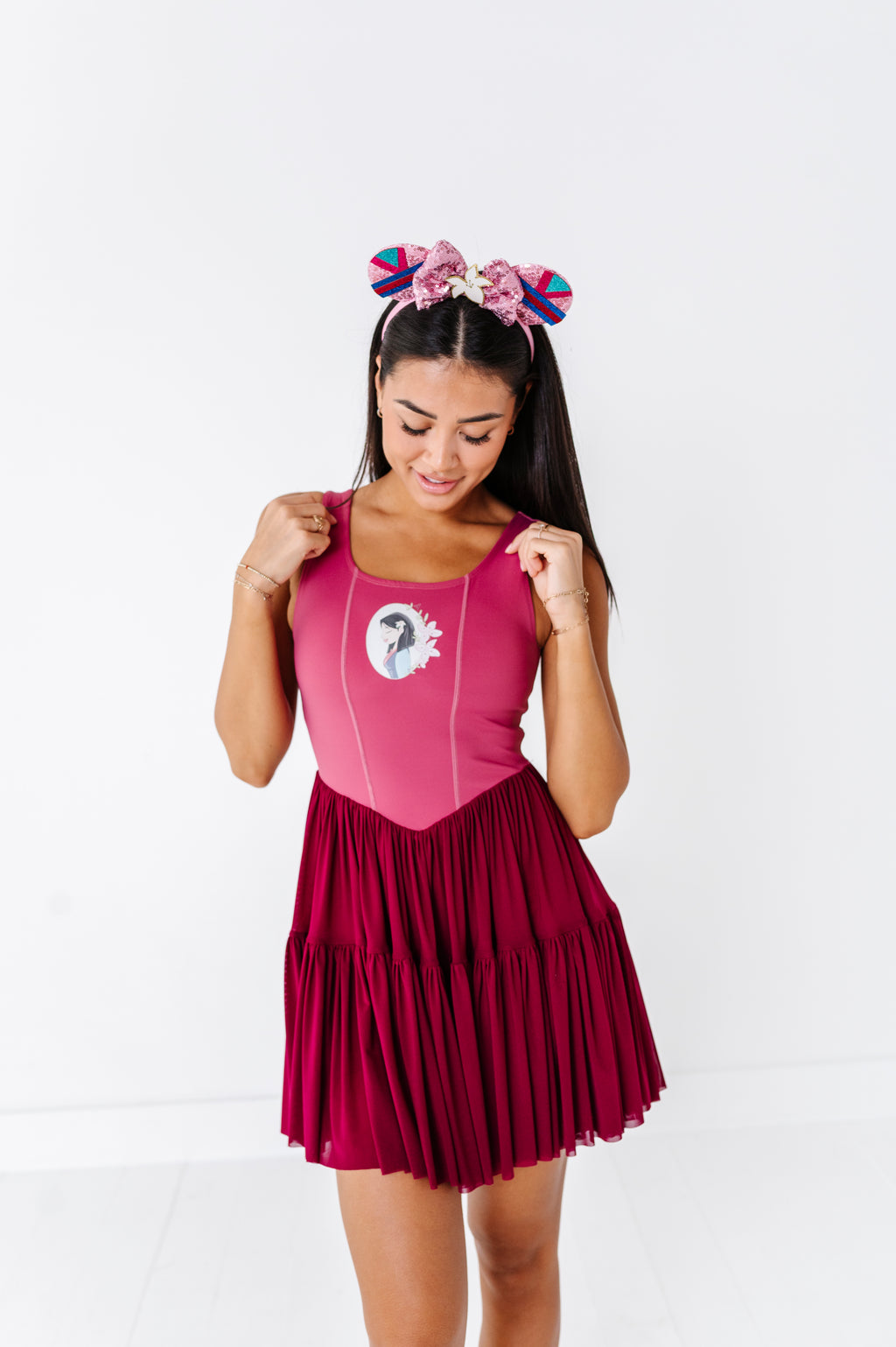 Mulan (ADULT) | Wine Mesh DRESS