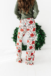 HOLIDAY FLORAL| Womens Rib PJ Pants