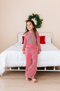 Red Stripes | GIRLS WIDE-LEG SET
