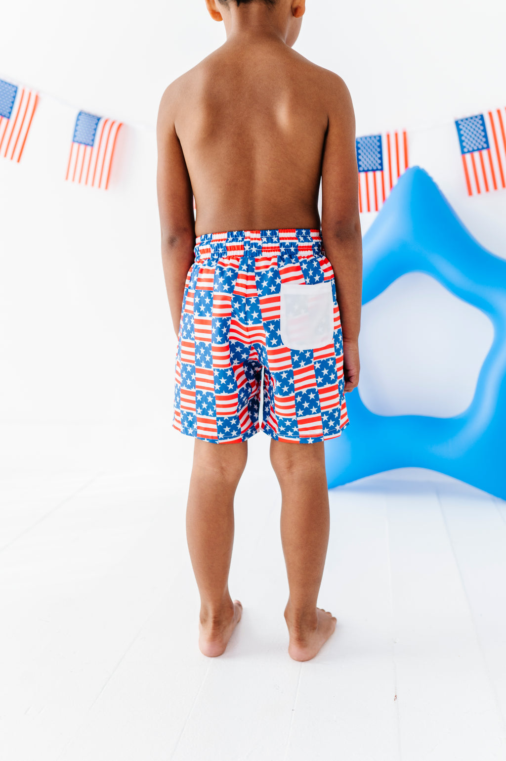 Star + Stripe CHECK | BOYS Swim Shorts