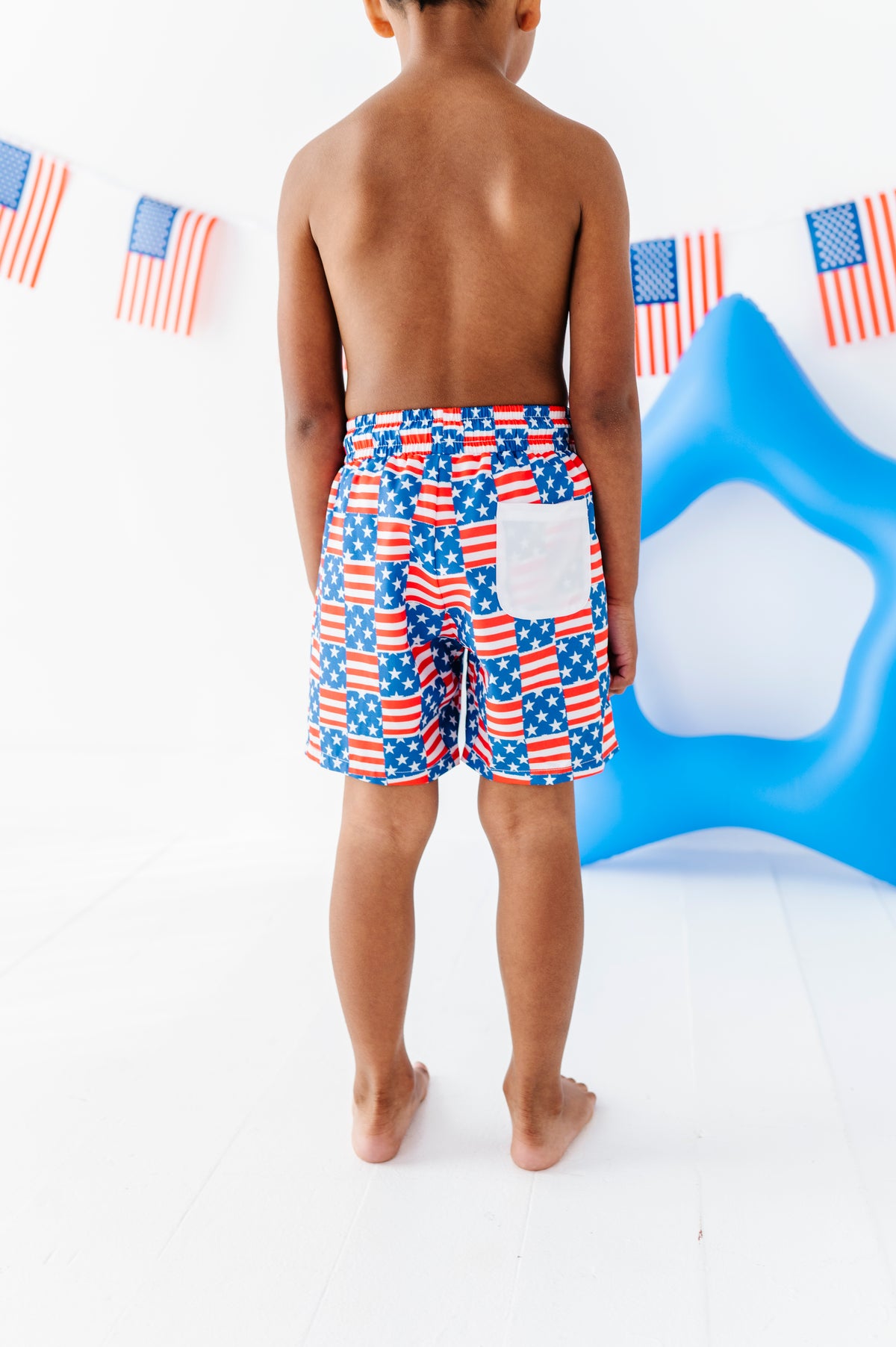 Star + Stripe CHECK | BOYS Swim Shorts